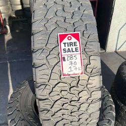 285-70-17LT BF Goodrich K02 A/T Full Used Tire Set $325 Free Mounting And Balancing 