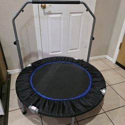 Toddler Trampoline/ Excersize Trampoline/ Adjustable Bar **like New**