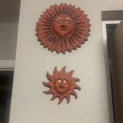 Ceramic Suns Wall Hangings 