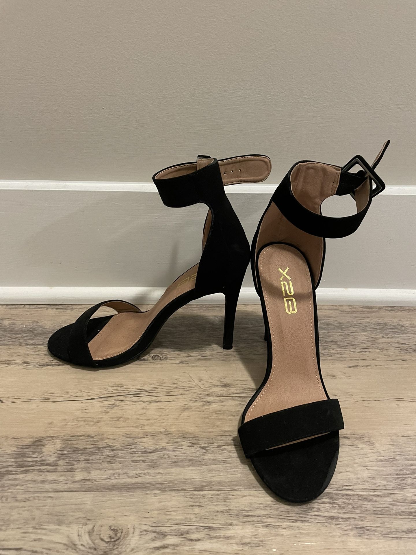 Black Strapped Heels