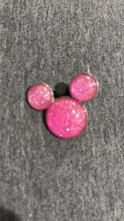 Mickey pink glitter pop out Disney pin
