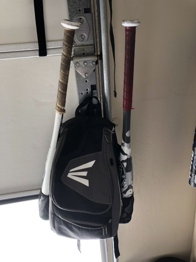 Easton grey baseball backpacks, 2 available