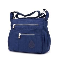 Navy Blue Crossbody Bag for Women Nylon Waterproof Shoulder Handbags Purse Messenger Bag Ladies Travel Bag Pocketbooks