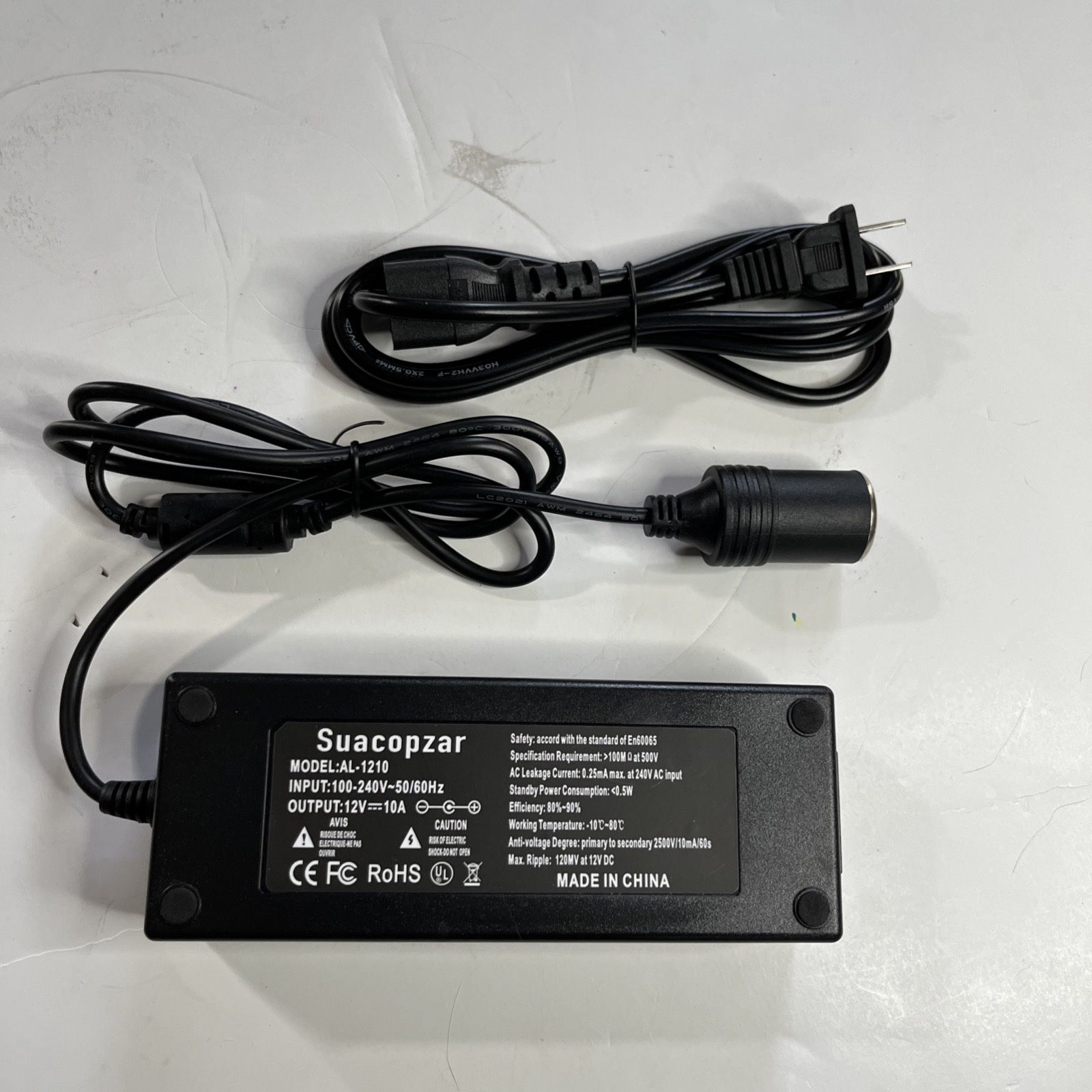 Suacopzar Car Plug Converter to Home Outlet NEW