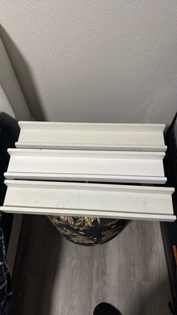 White Wood Picture Ledge Shelves Set of 3