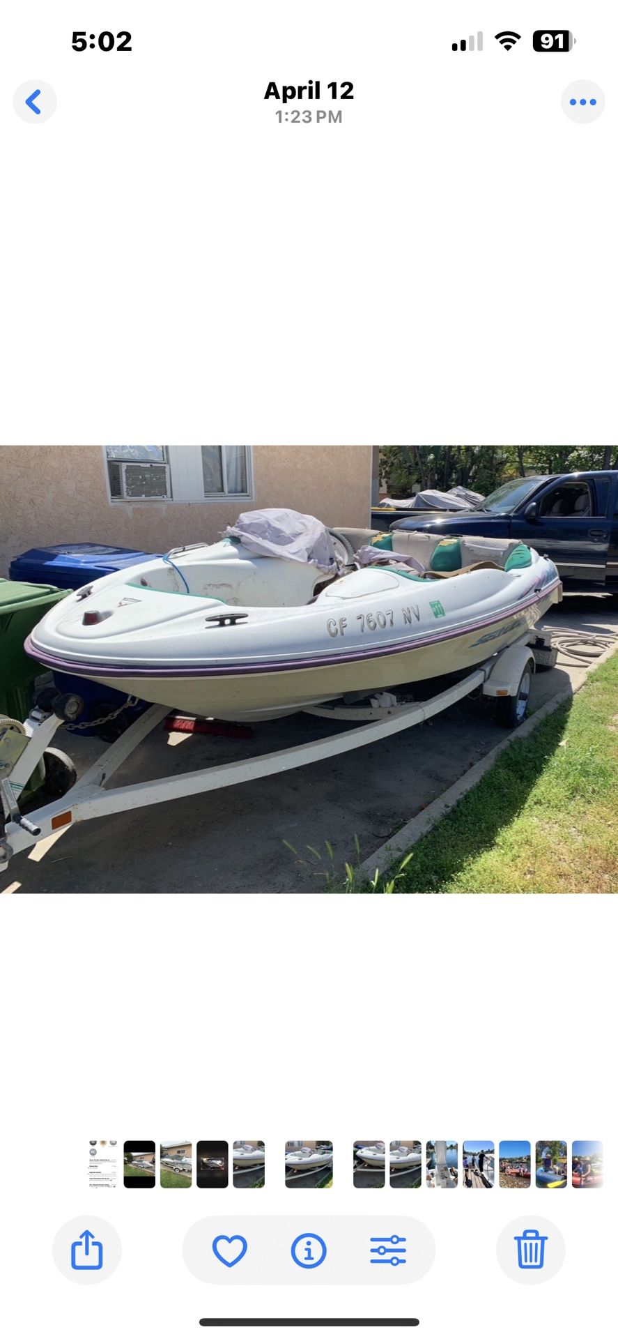 1996 Seadoo Bimbardier Abd Trailer