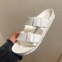 Birkenstock Arizona EVA Sandals – Women’s 8 – White – With Box