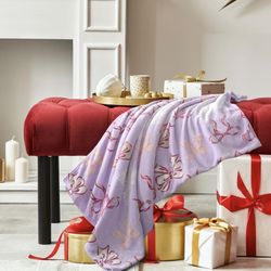 Way to Celebrate Super Soft Cozy Valentines Day Oversize Plush Throw Blankets, Bows