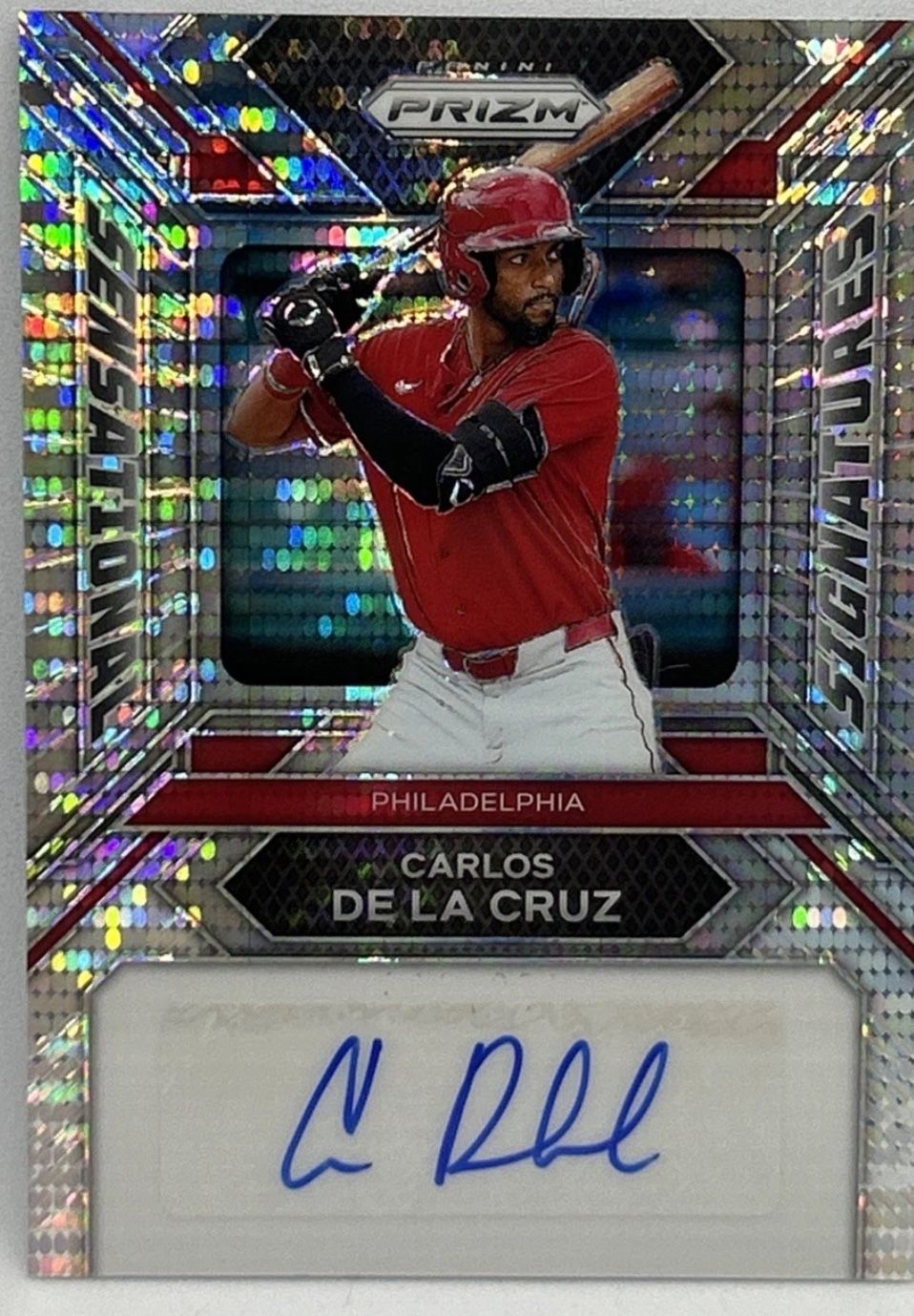 2024 Panini Prizm Sensational Signatures Pulsar #d/199 Carlos De La Cruz Auto
