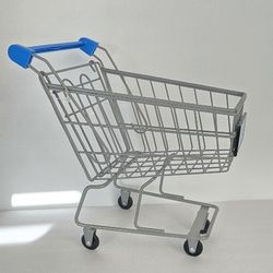 My Life As~MINI WAL-MART TOY 🛒SHOPPING CART, Metal Walmart Logo Sign & Wheels, Accessory for 18" Dolls.
 