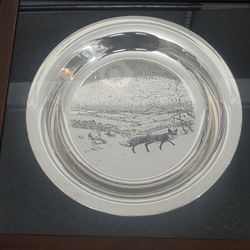 1973 James Wyeth Sterling Silver "Winter Fox" Franklin Mint 187.6 Grams