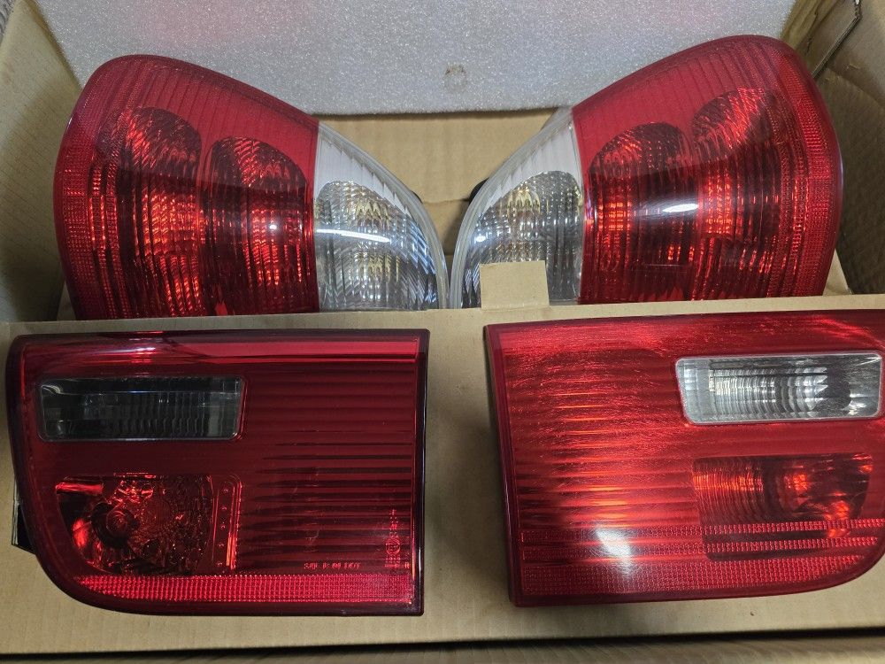Bmw X5/e53 Fits 2000 - 6 Rear Taillights Assembly Red-clear Len Rear Brake Lite And Reverse Lamp 4 Pcs Set # 254