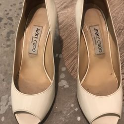 JC White Gold Mirrored Wedges 