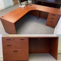 Office furniture set Executive Office Desk Set L shaped Desk and Drawer cabinet