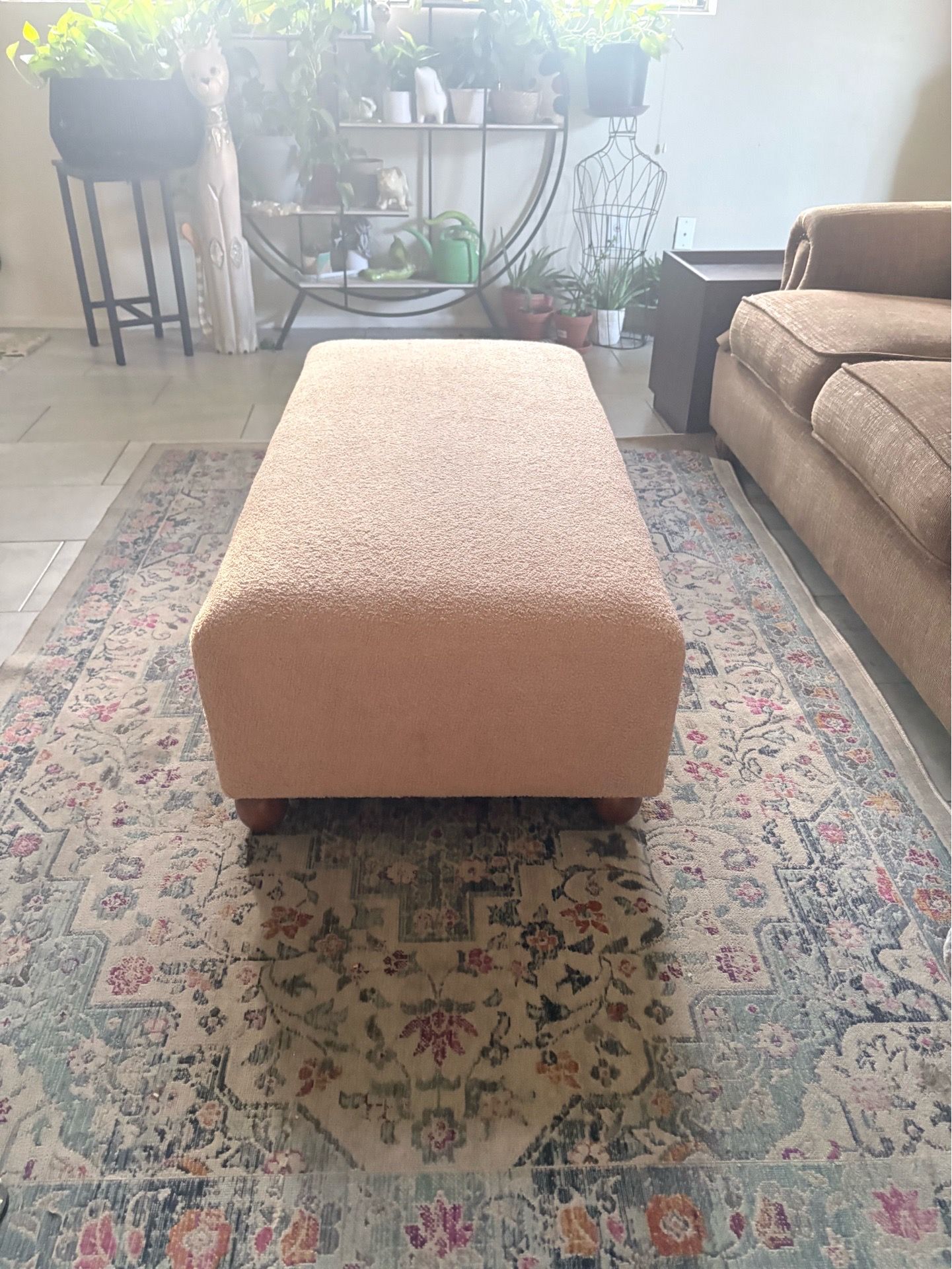 Ottoman 48x24 light Beige