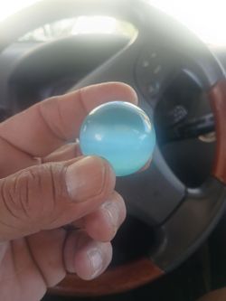 Light Blue Glass Crystal Ball Sphere