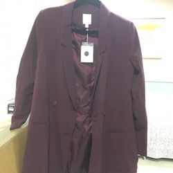 Forever 21 Burgundy Coat. Tags Attached