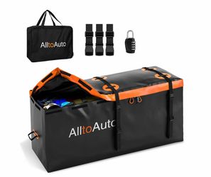 (C-15) 30 Cubic Feet Cargo Bag for Hitch Carrier, Waterproof with Heavy Duty PVC 60"x24"x36" Heat-Glued Seams, 3-Sides Zipper, 3*Straps, 1*Lock, 1*Car
