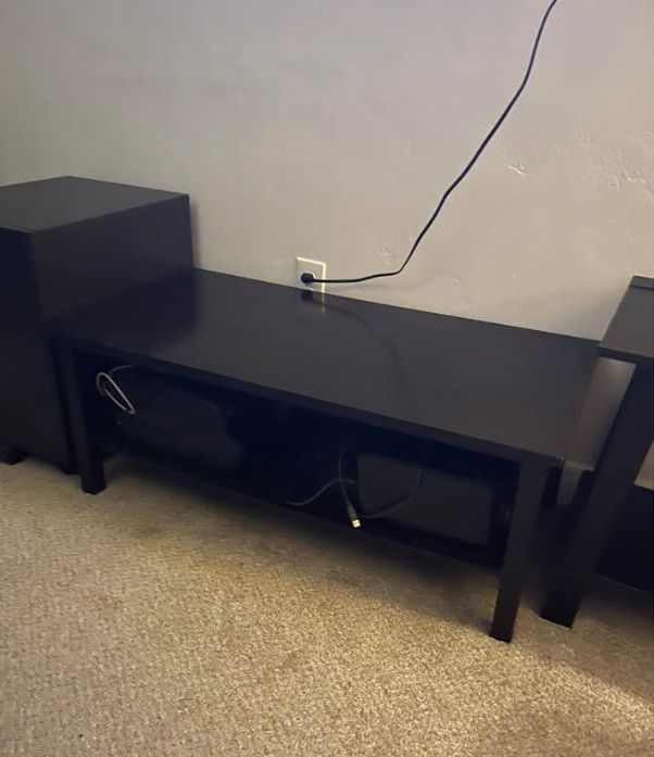 Solid Wood Black Table, Pacific Beach