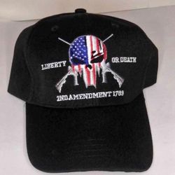 New Embroidered 2nd Amendment Punisher Skull 1789 NRA Ball Cap Hat