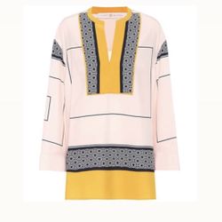 Brand New Authentic Tory Burch Aston Tunic Colorblock Size medium 