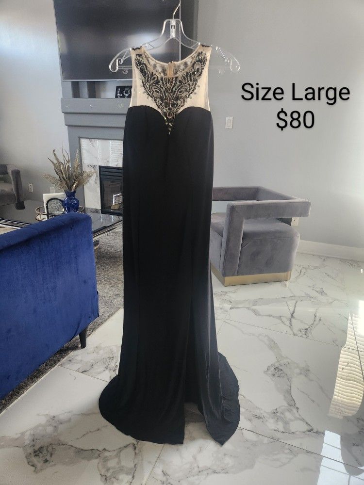 ❤️Brand New Gorgeous Black And Nude Evening Gown Dress ❤️