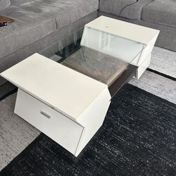 Coffee Table With Storage And Glass Display