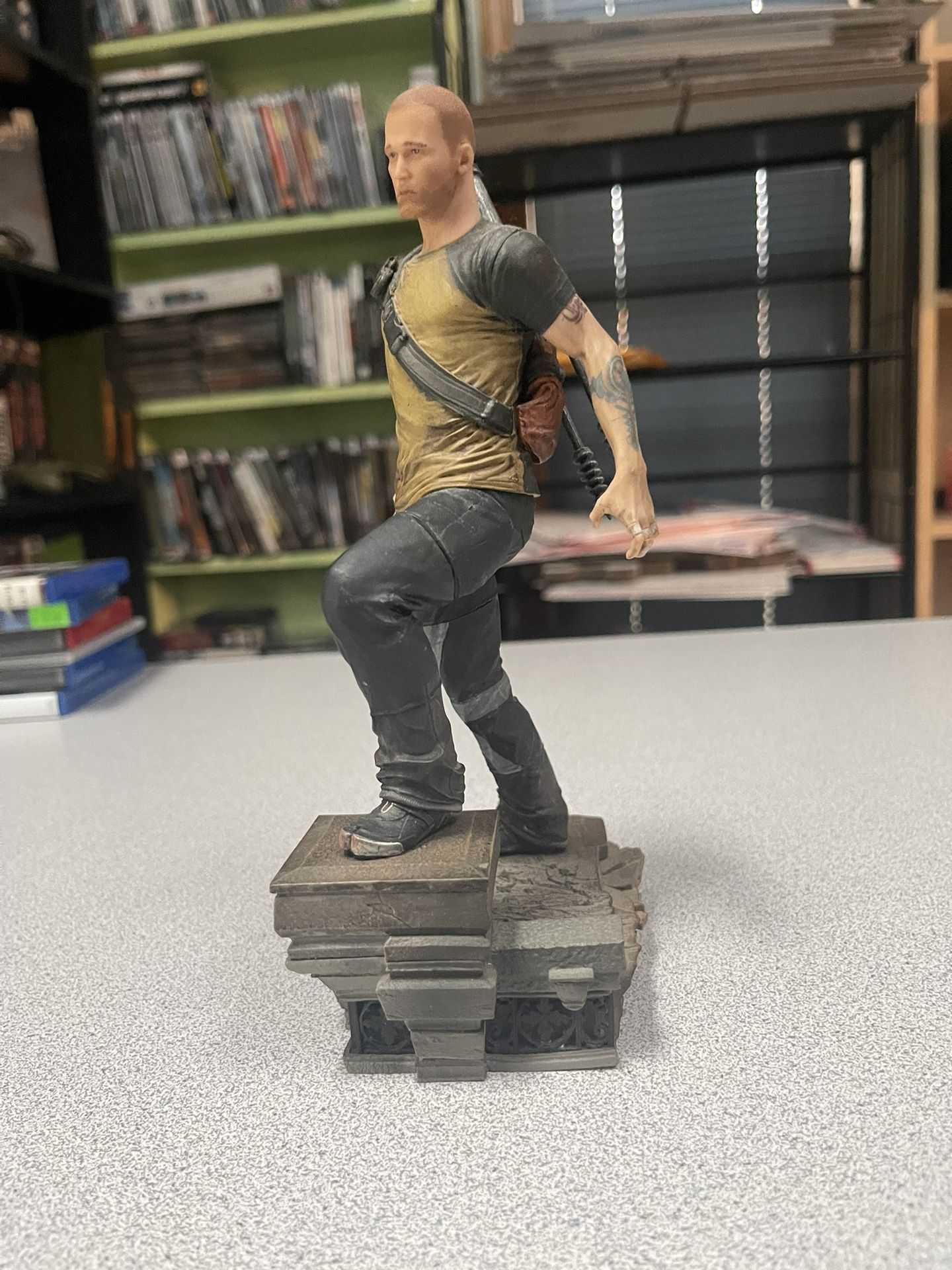 PS2 Infamous 2 Hero Edition Cole McGrath Figure On Stand 8” -