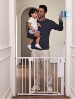 New Babelio Smart Baby Gate with Auto-Unlock/Close, Pressure Mounted No Drill