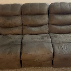 Recliner, loveseat, and sofa
