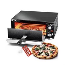 Electric Pizza Oven Indoor Countertop Pizza Oven Commercial Pizza Maker Machine for Home with Timer Stainless Steel Pizza Cooker