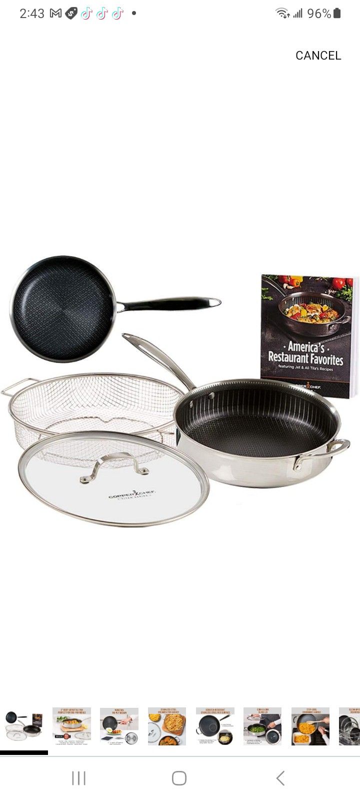 Copper Chef Titan Fry, inch with inch Pan, stainless steel