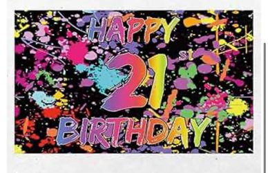 3x5 21st Birthday banner