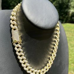 Miami Cuban Link Chain 14k GP 20" 15mm