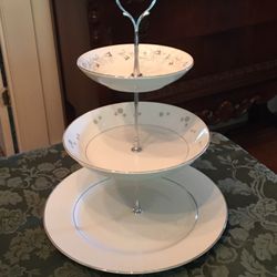 Up cycled 3 Tier Cake Or Dessert Stand