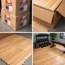 🔥 Sorbus Wood Grain Floor Mats 60 Tiles / 2.5 Boxes