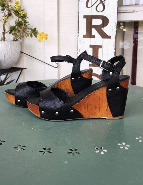 Women's Lucky Brand Leather Wedge Sandals