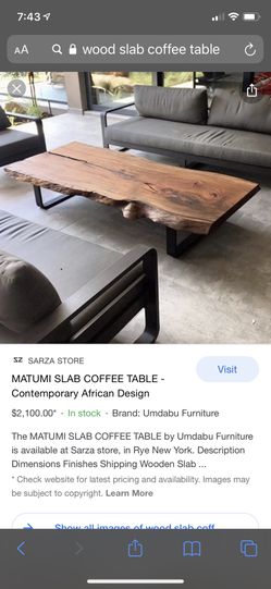 Wood Slab Coffee Table