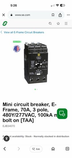 Circuit breaker EJB34070