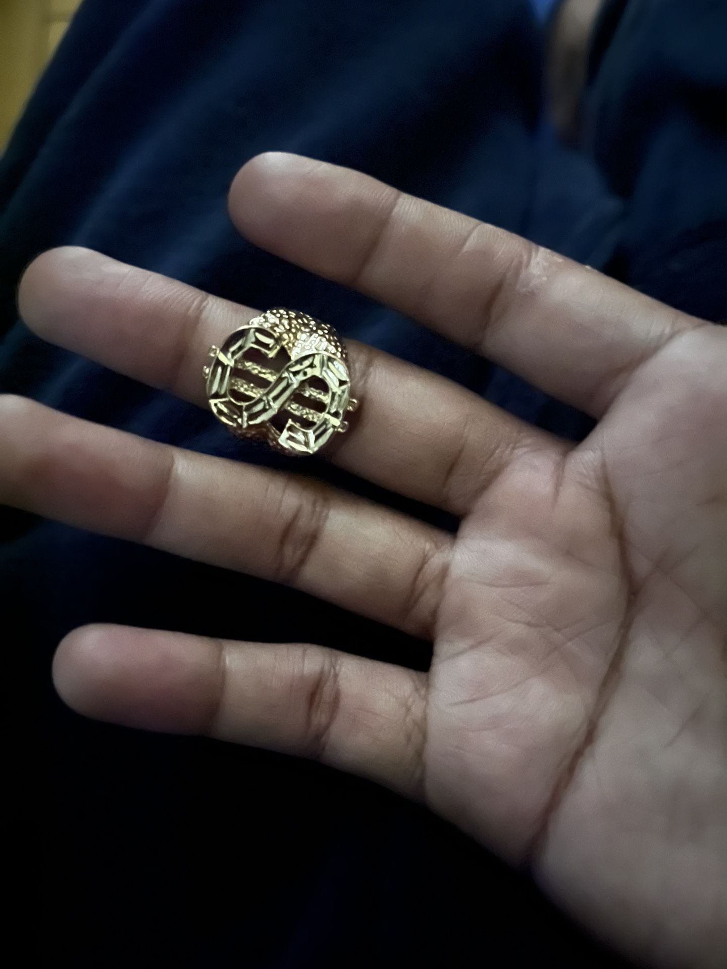Dollar Sign Nugget Ring