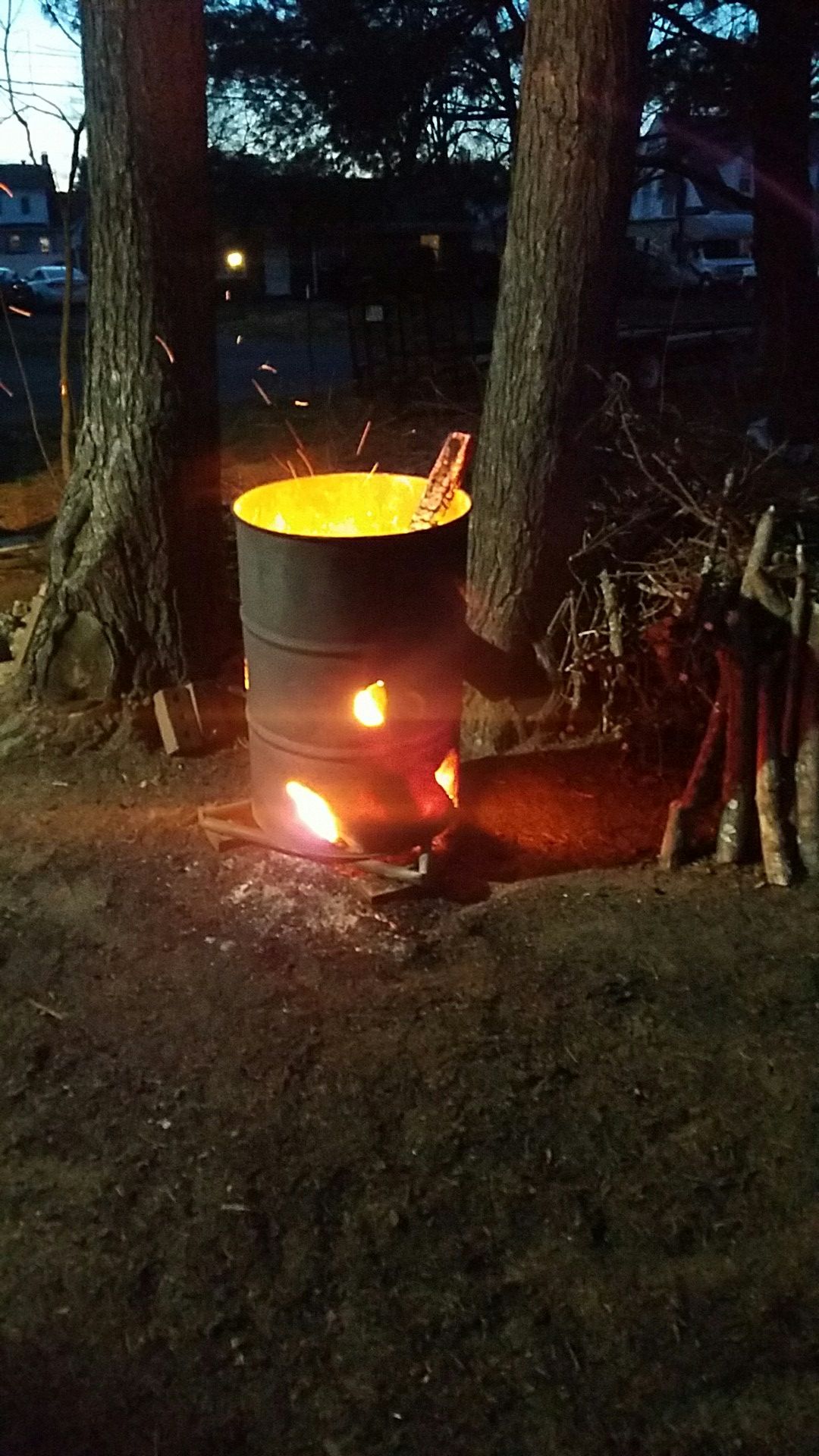 "Vortex " burn barrels