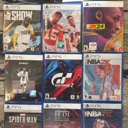 PS5 Like New Bundle w/11 Games, 2 Controllers and PlayStation Charger 