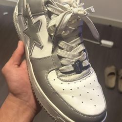 BAPE Men's White and Grey Trainers(58)11