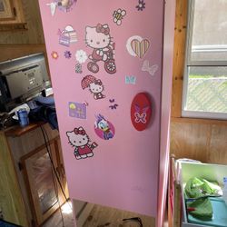 Pink Kids Cabinet With Shelf