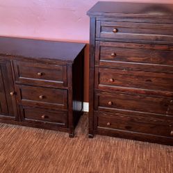 PotteryBarn BeadBoard set 6 Drawers long Dresser & 5 Drawers Tall Dresser Dark Espresso 