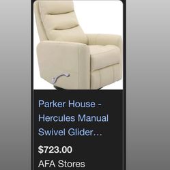 leather Reclining rocking chair 