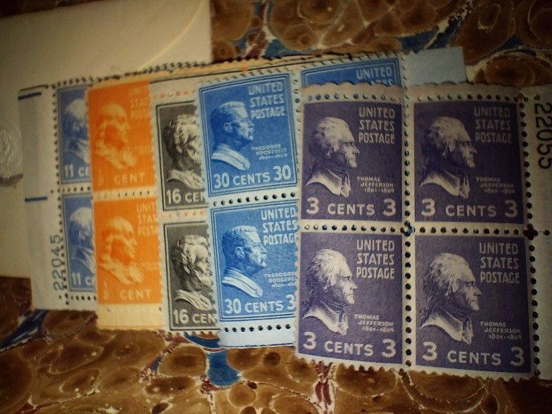 Stamp Plate Blocks Antique 