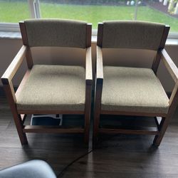 Solid Pine Wood Chair, Perfect Upholstery, $30., great for desk chair or bedroom chair. Very comfortable!
