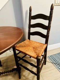 Ladder-Back Chair with Rush Seat