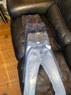 5 pair of kids skinny jeans size 5